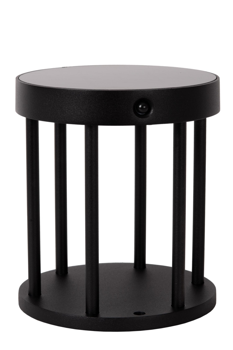 Lucide JACKSON - Stolová lampa Indoor/Outdoor - Ø 16 cm - LED Dim. - 1x2W 2850K/3150K - IP54 - Senzor deň/noc - Čierny